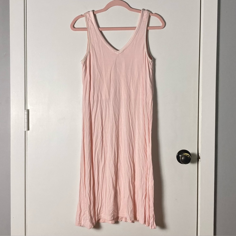 Faceplant Dreamwear Pastel Pink V-Neck Sleeveless Tank Nightgown Size Small - Picture 5 of 16